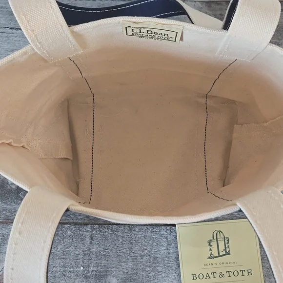 NWT L.L. Bean Canvas Boat & Tote Bag Long Straps Perfect For Shoulder Bag - Picture 12 of 12